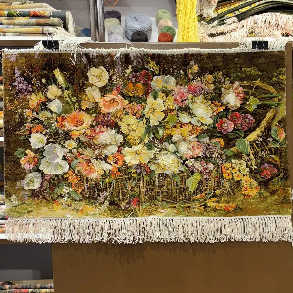 Handmade Nature Flowers Carpet