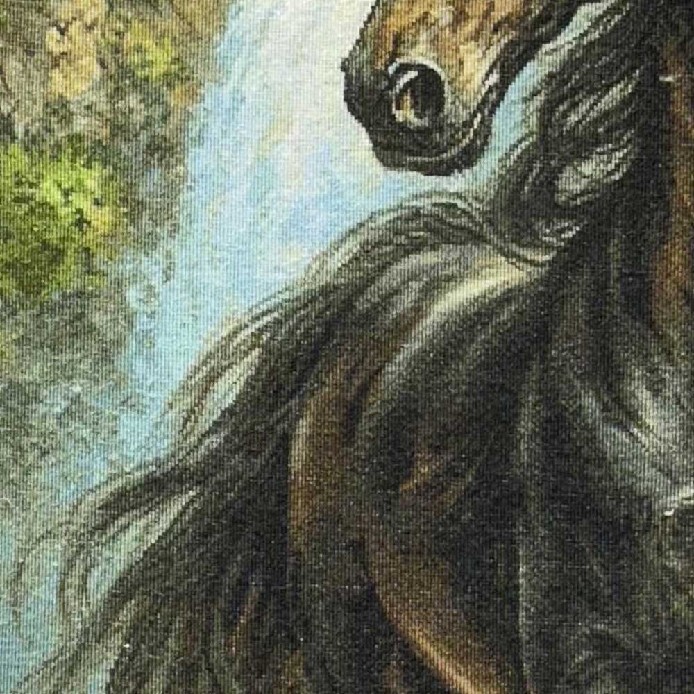 Handmade Waterfall Horse silk tapestry