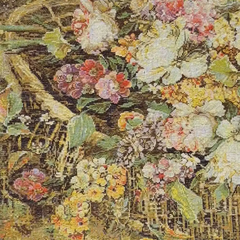 Handmade Nature Flowers Carpet