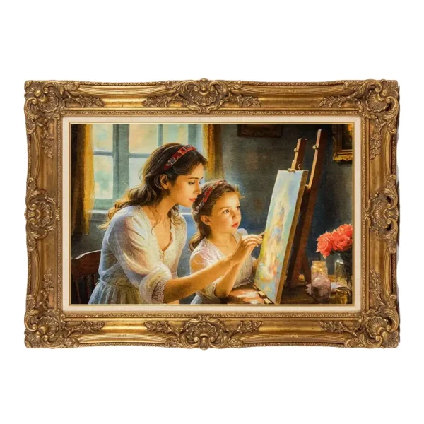 Handmade Painter Girl Carpet