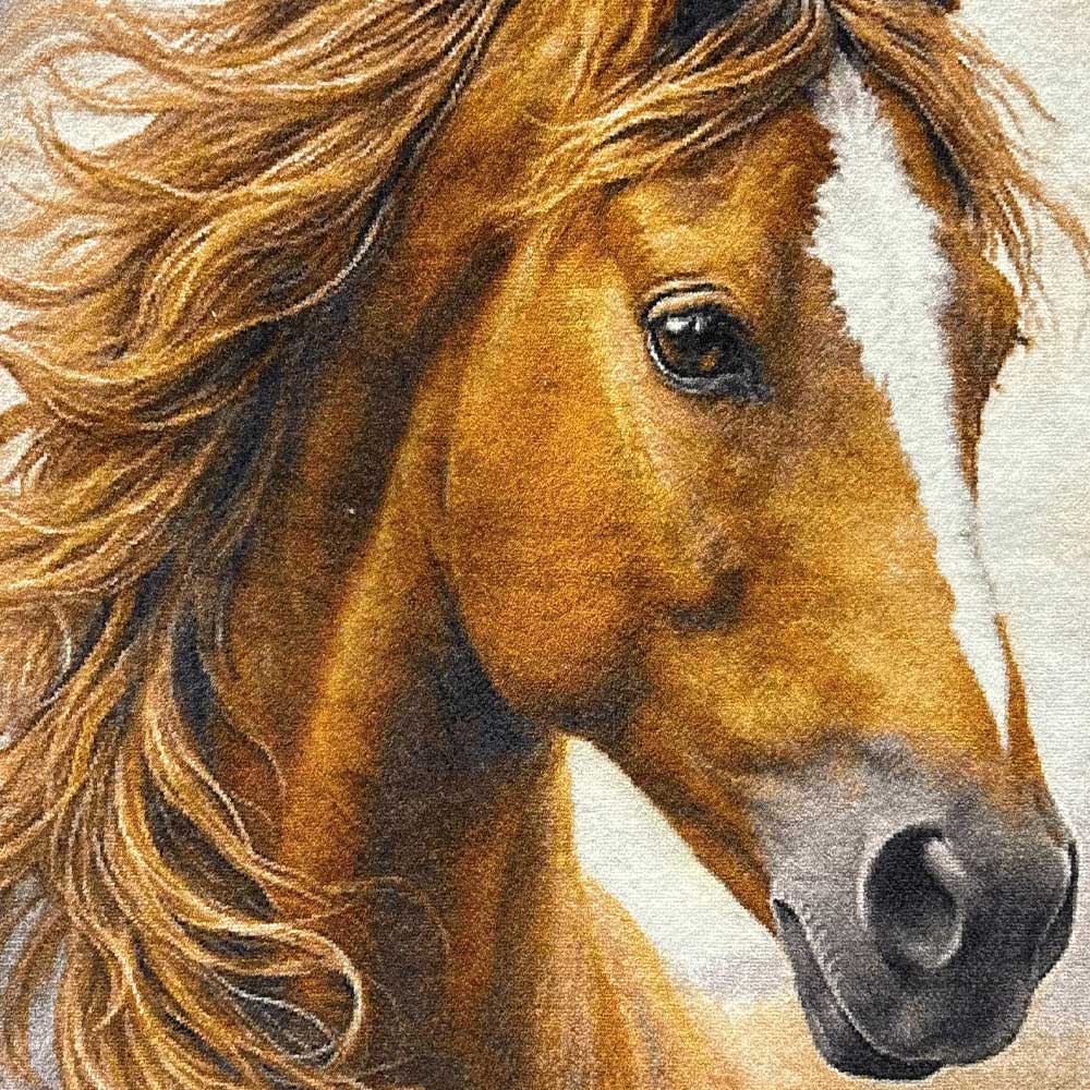 Handmade Brown Horse Head Tapestry