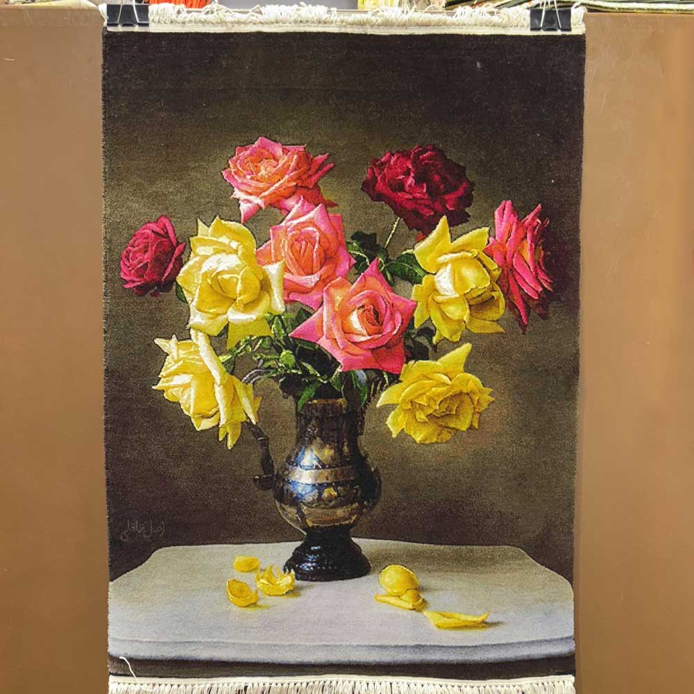 Handmade Delicate Roses Carpet