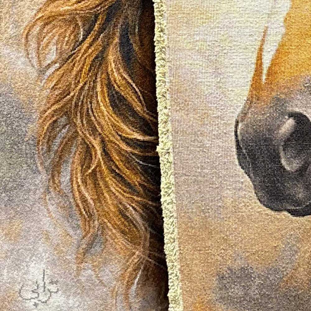 Handmade Brown Horse Head Tapestry
