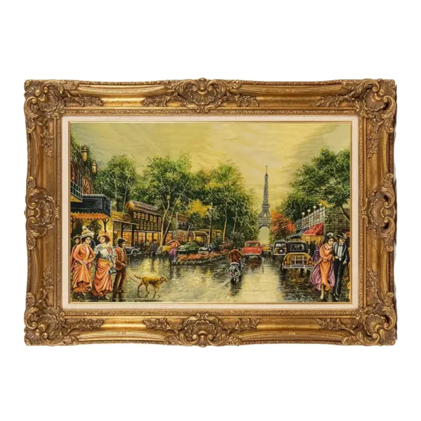 Handmade Horizontal Paris Landscape Carpet