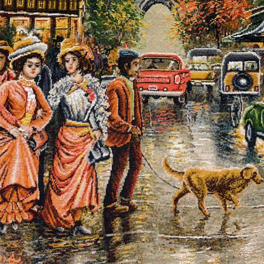 Handmade Paris Landscape Carpet