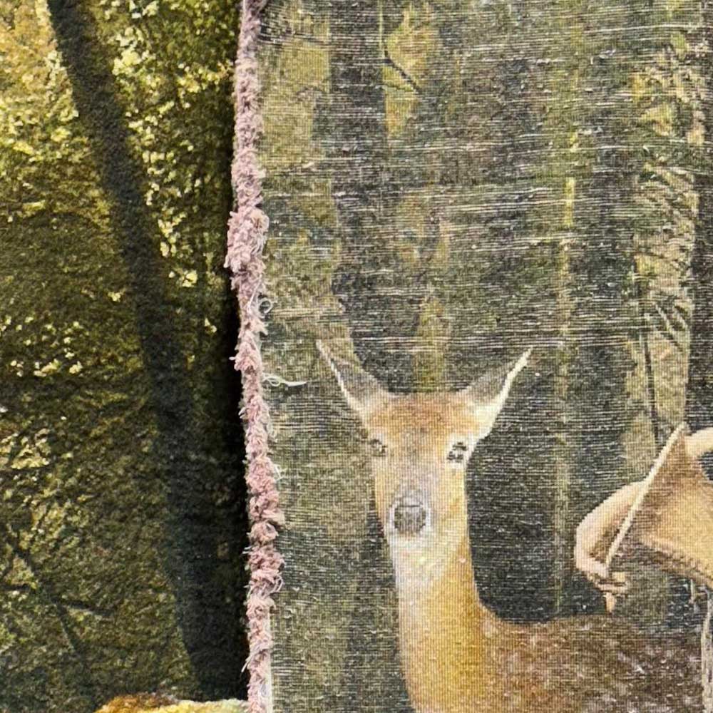 Handmade Girl and Gazelle Tapestry