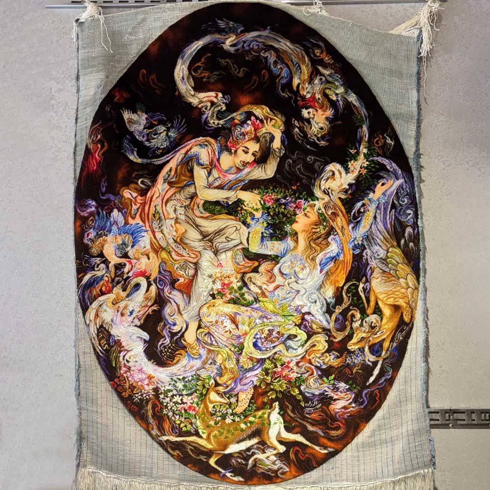 Handmade Layla and Majnun Tapestry Image 3