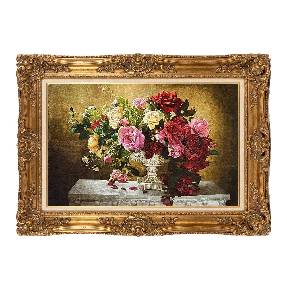 Handmade Stone Flower Tapestry