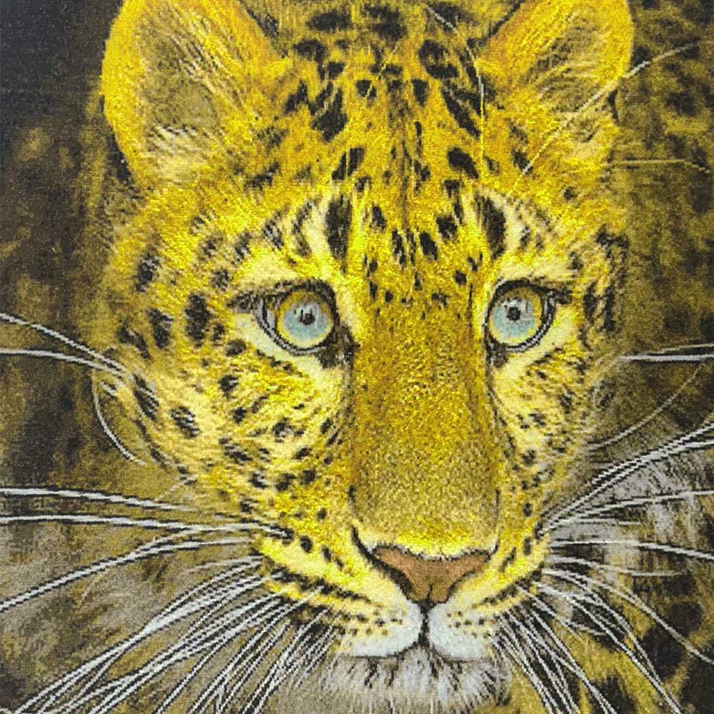 Leopard handmade silk tapestry