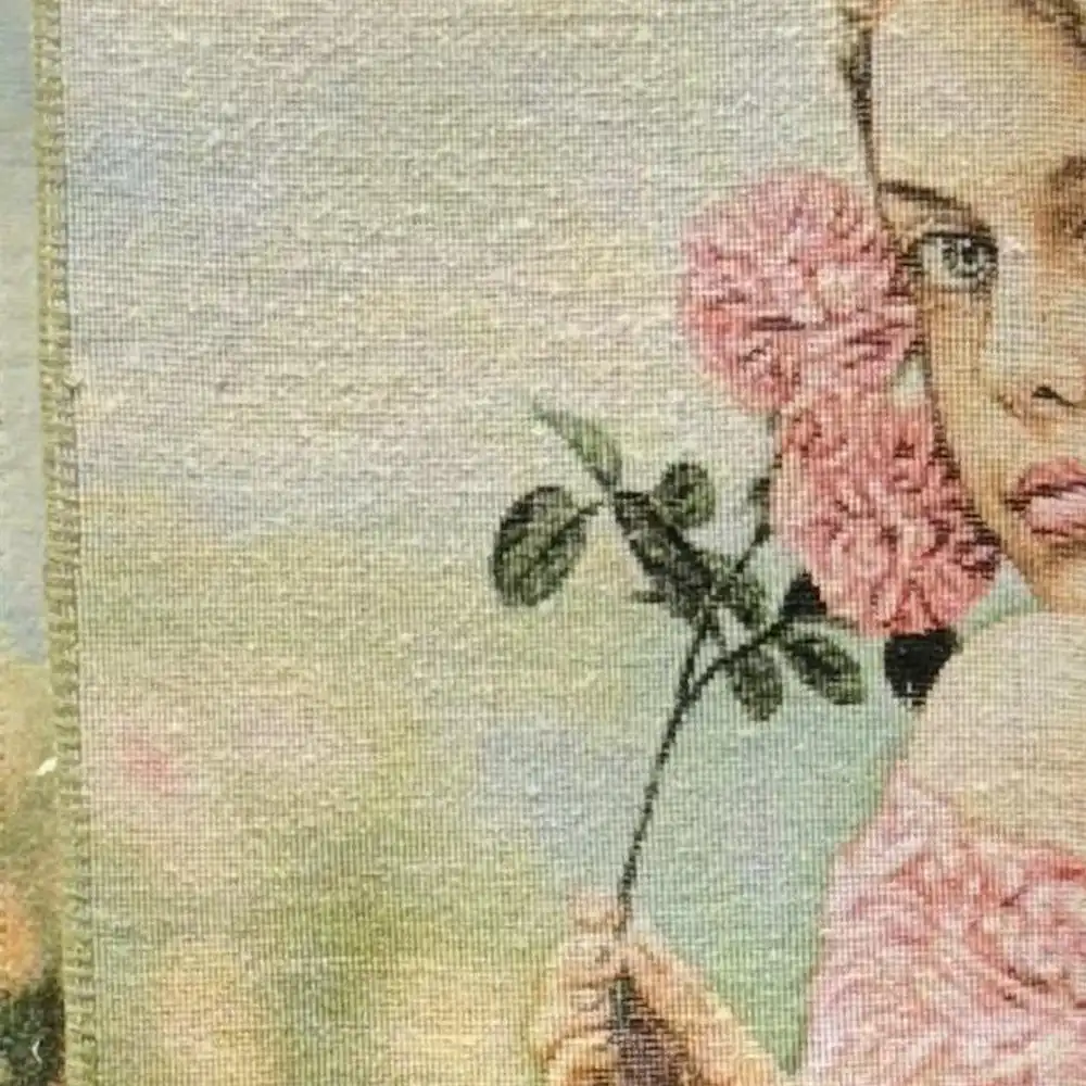 Handmade Girl with Flower Carpet