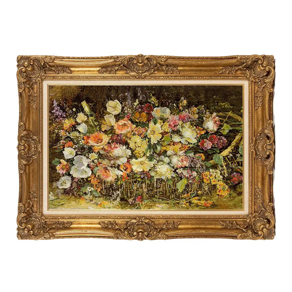 Handmade Nature Flowers Carpet