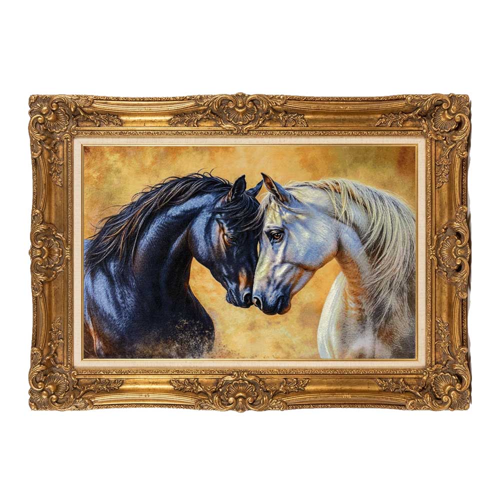 Handmade Two Lover Horses tapestry